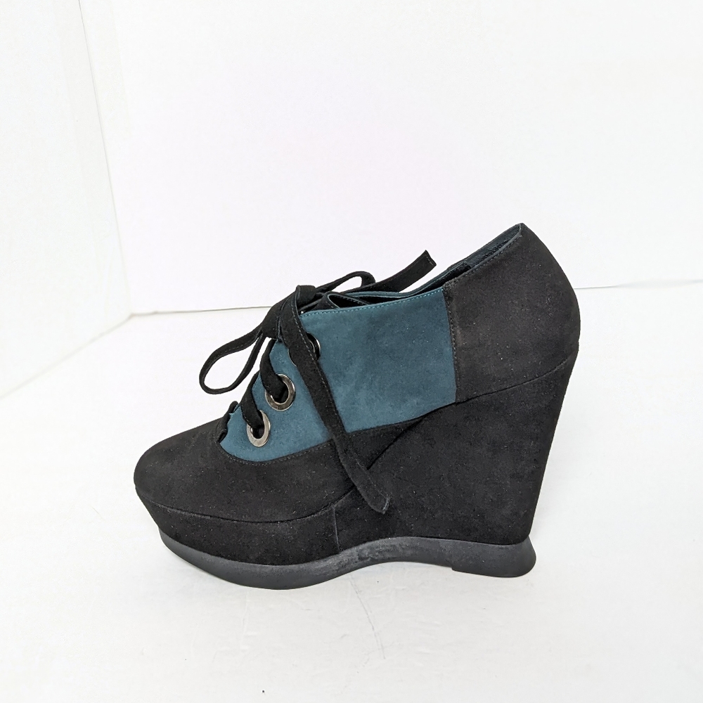 Edmundo Castillo two tone suede wedges - Picture 4 of 16